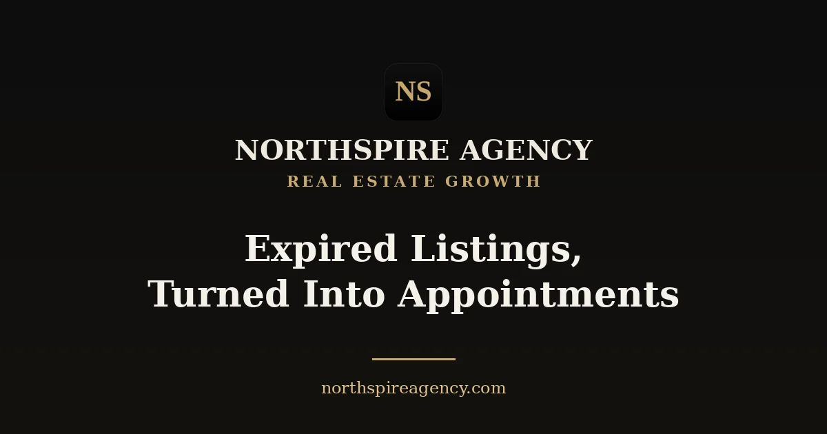 Northspire Agency branded card: Expired Listings in Canada, a 2026 lead generation playbook